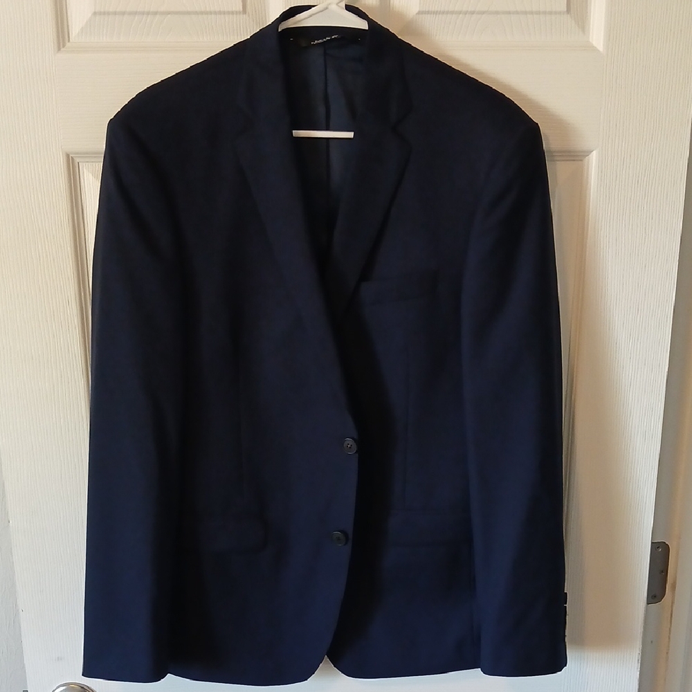 Nordstoms Tech-Smart Men's Navy Blazer, 2 Button, Single Breast Pocket, Size 40S